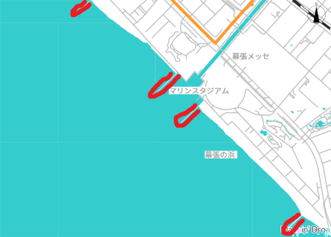 幕張海浜公園(浜田川河口、幕張の浜)