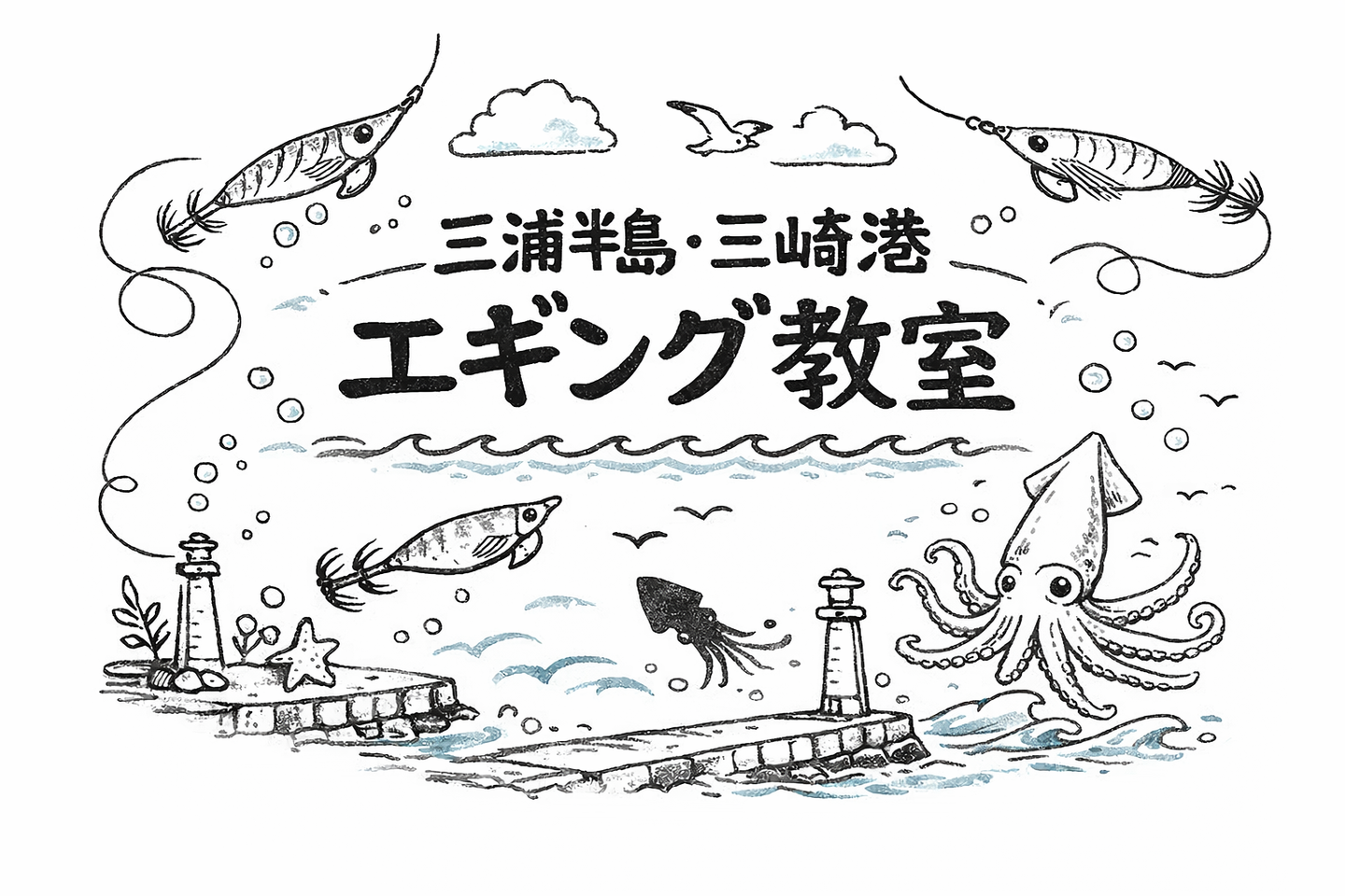 三崎港エギング教室