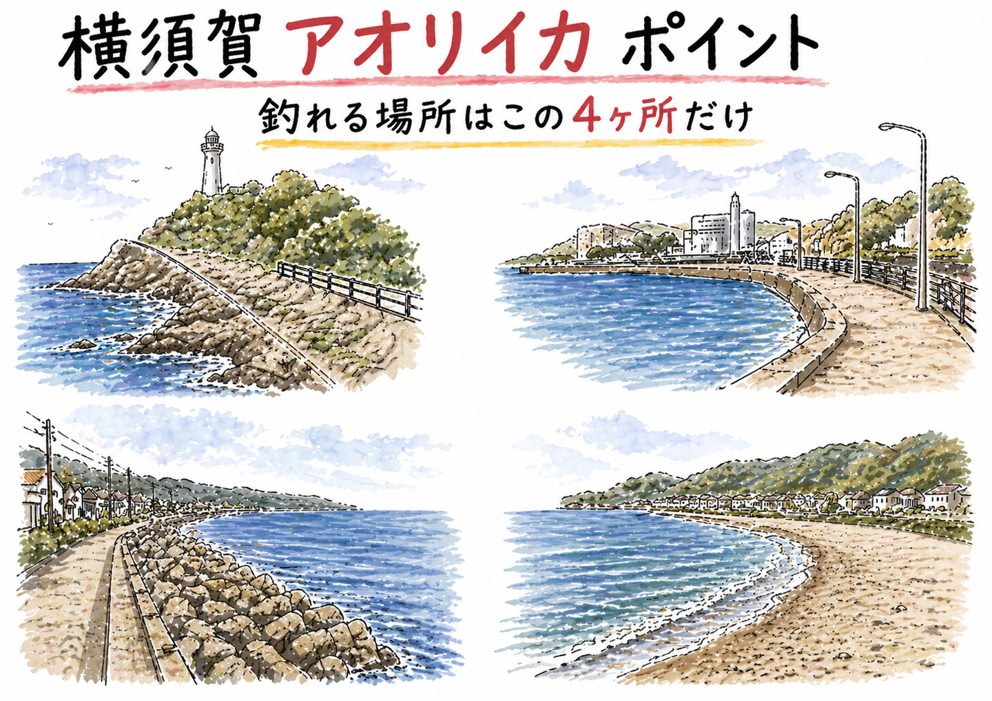 横須賀 アオリイカ ポイント｜釣れる場所はこの4ヶ所だけ